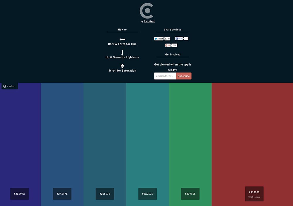 Design web et couleurs : découvrez le site color.hailpixel.com