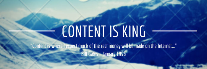 Content is King - Bill Gates - 1996